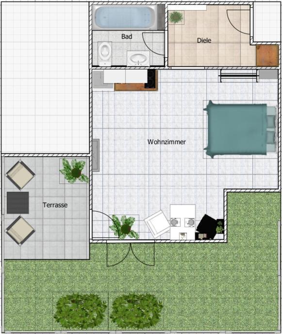 Palmen Apartment Direkt In باد ايبلنغ المظهر الخارجي الصورة